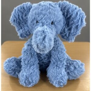 JellyCat Fuddlewuddle Elephant Plush Stuffed Blue Toy Raised Trunk 9" Retired